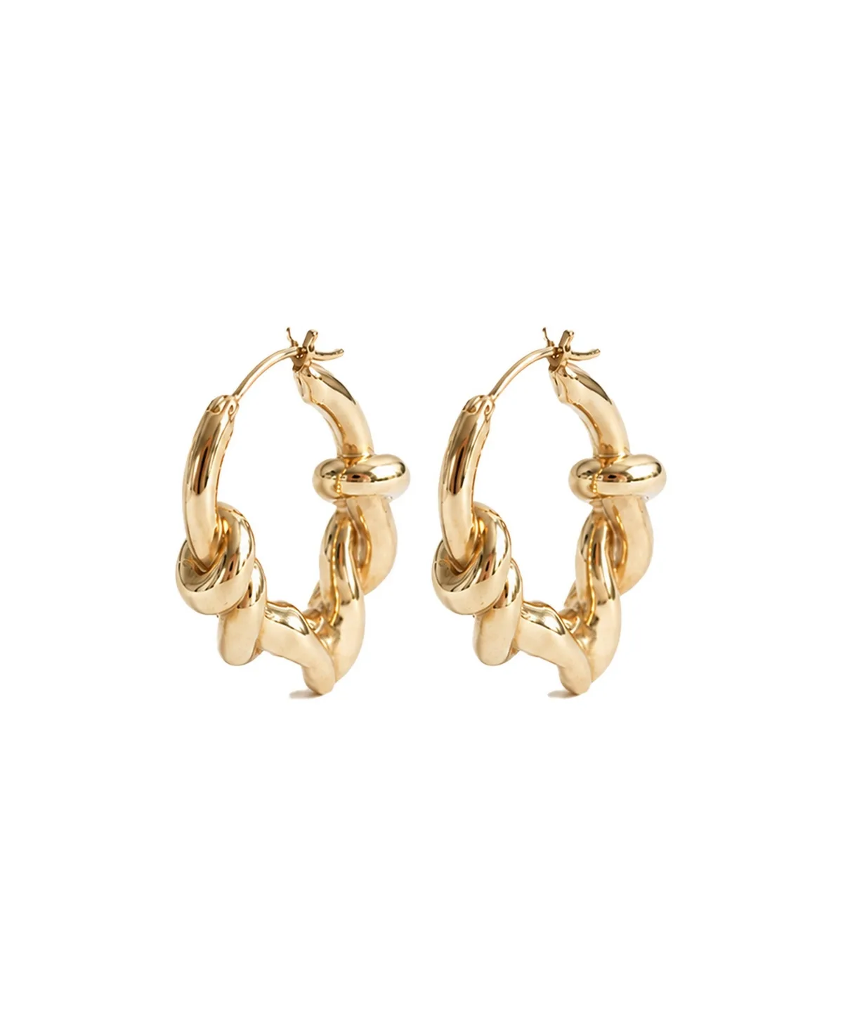 Knotted Maxi Hoops Earrings