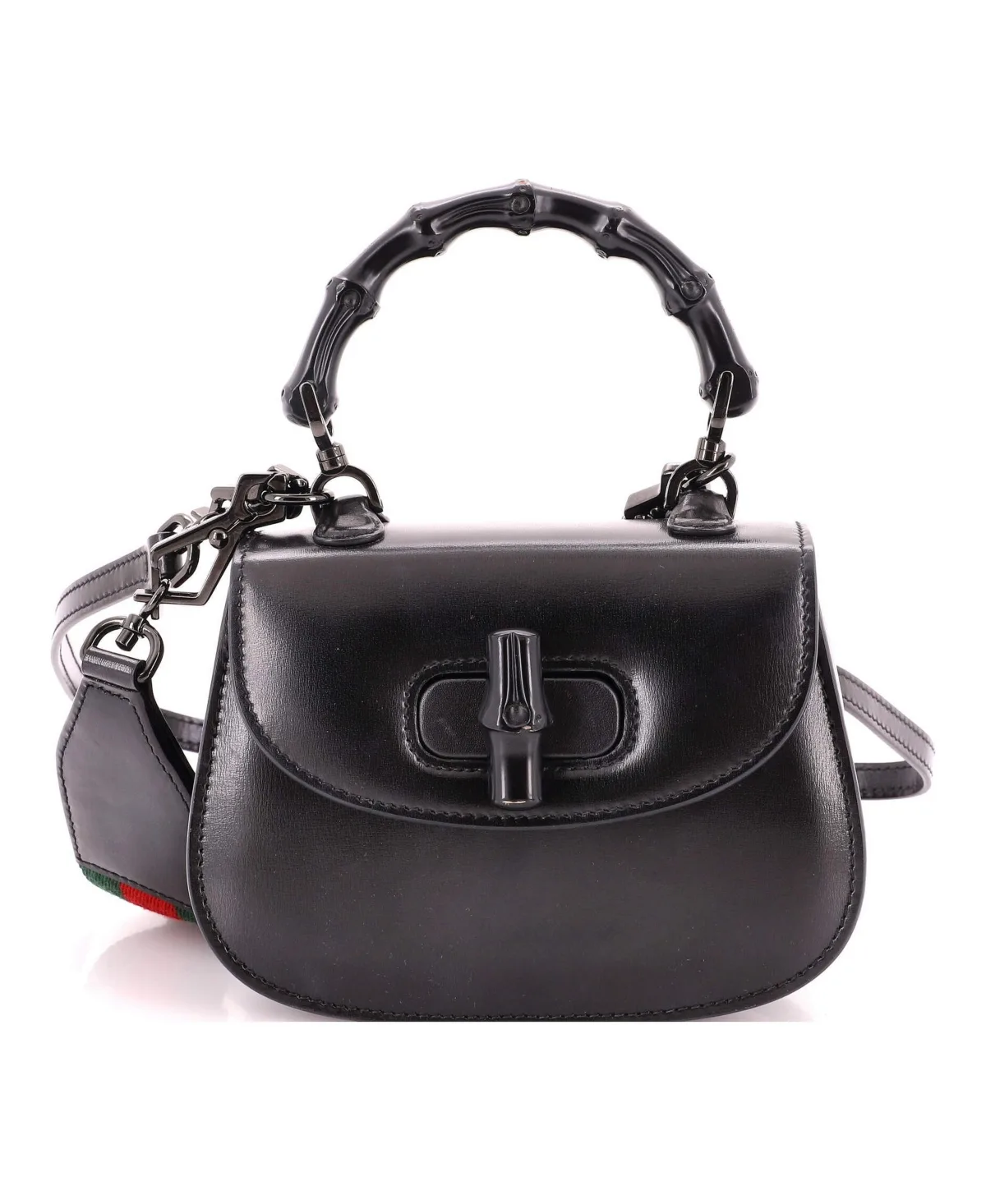 Pre-Owned Gucci Mini Bamboo 1947 Top Handle Bag Leather by Gucci