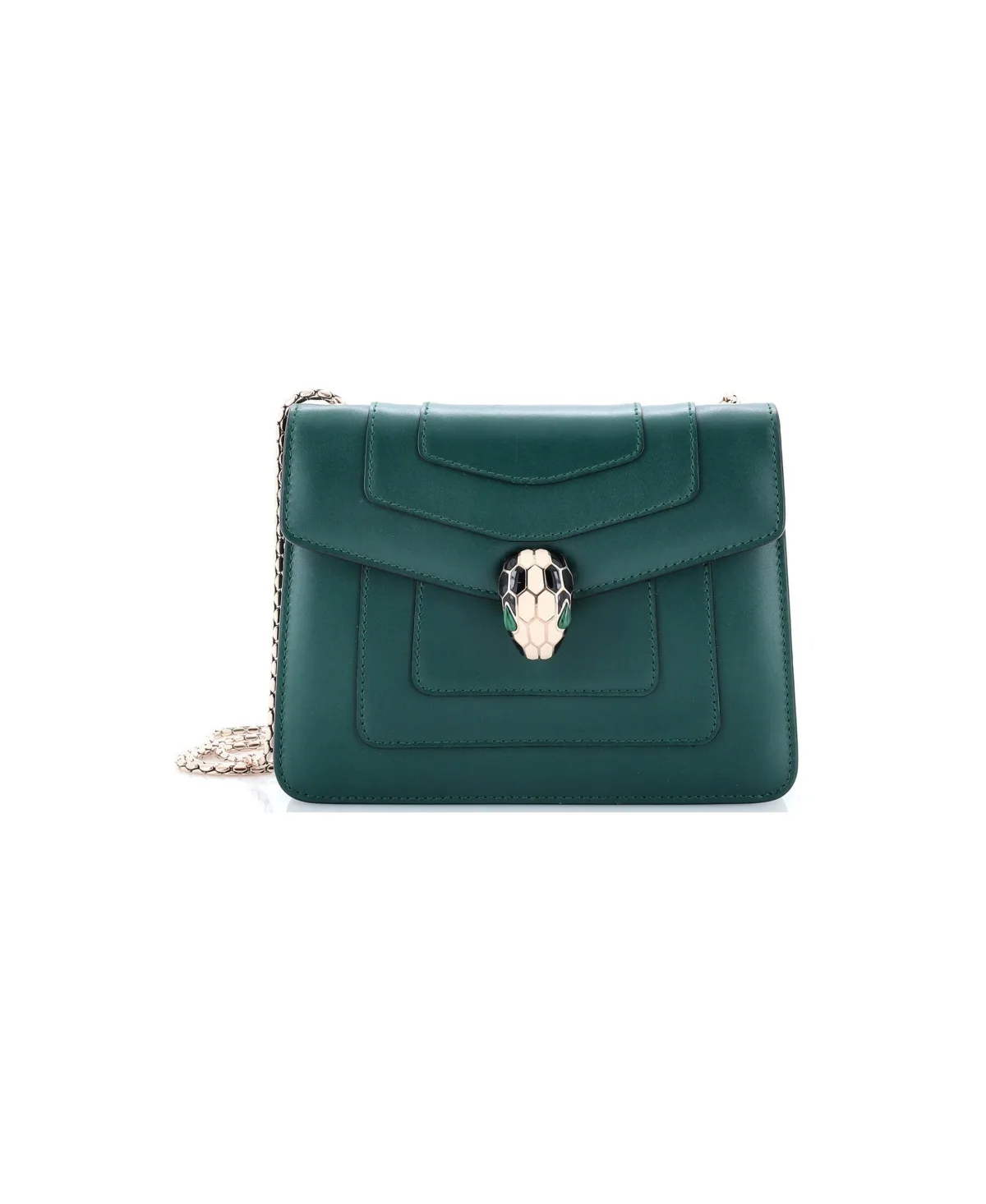 Pre-Owned Bvlgari Small Serpenti Forever Square Shoulder Bag Leather by BVLGARI