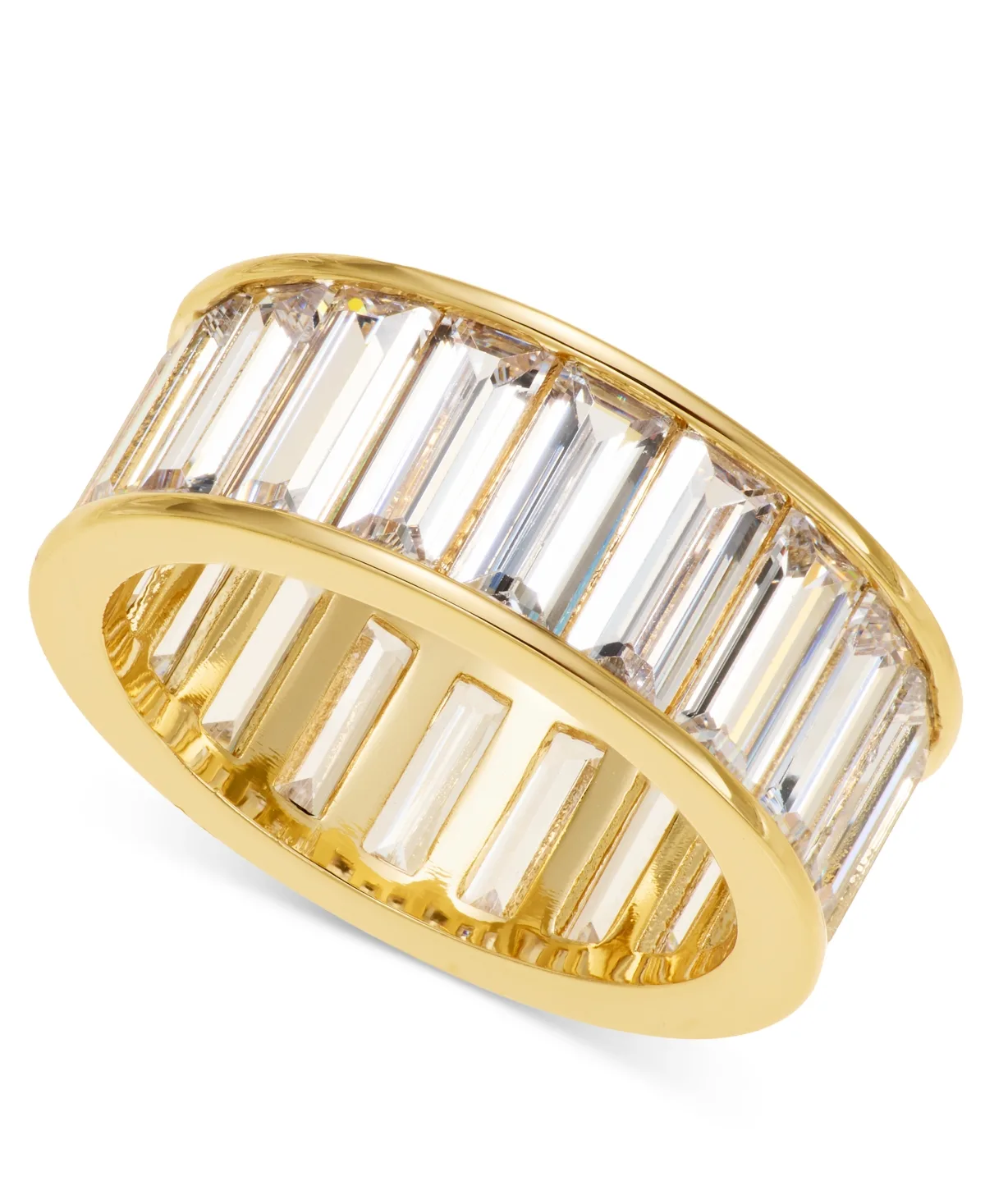 Lauren Ralph Lauren Silver-Tone Cubic Zirconia Crystal Baguette Ring by Ralph Lauren