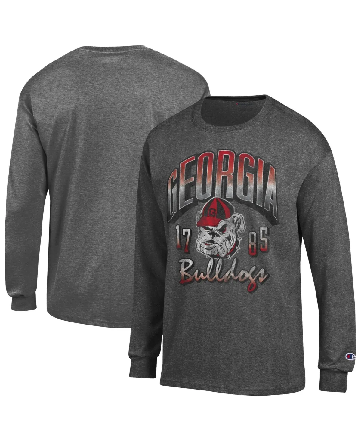 Georgia Bulldogs Long-Sleeve Crewneck T-Shirt by Champion