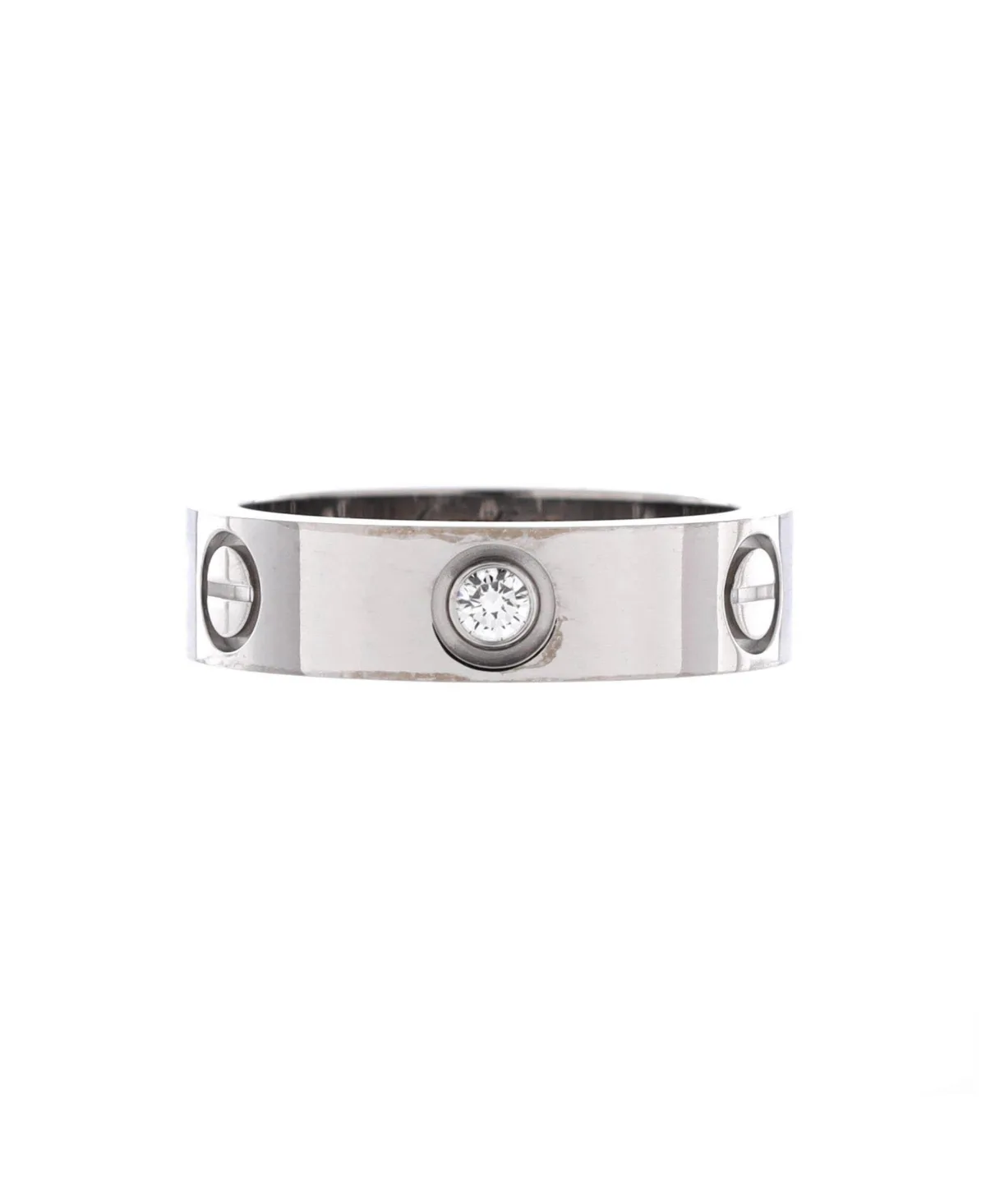 Pre-Owned Cartier Love Diamond Band Ring (0.22 ct.) in 18K White Gold by Cartier's