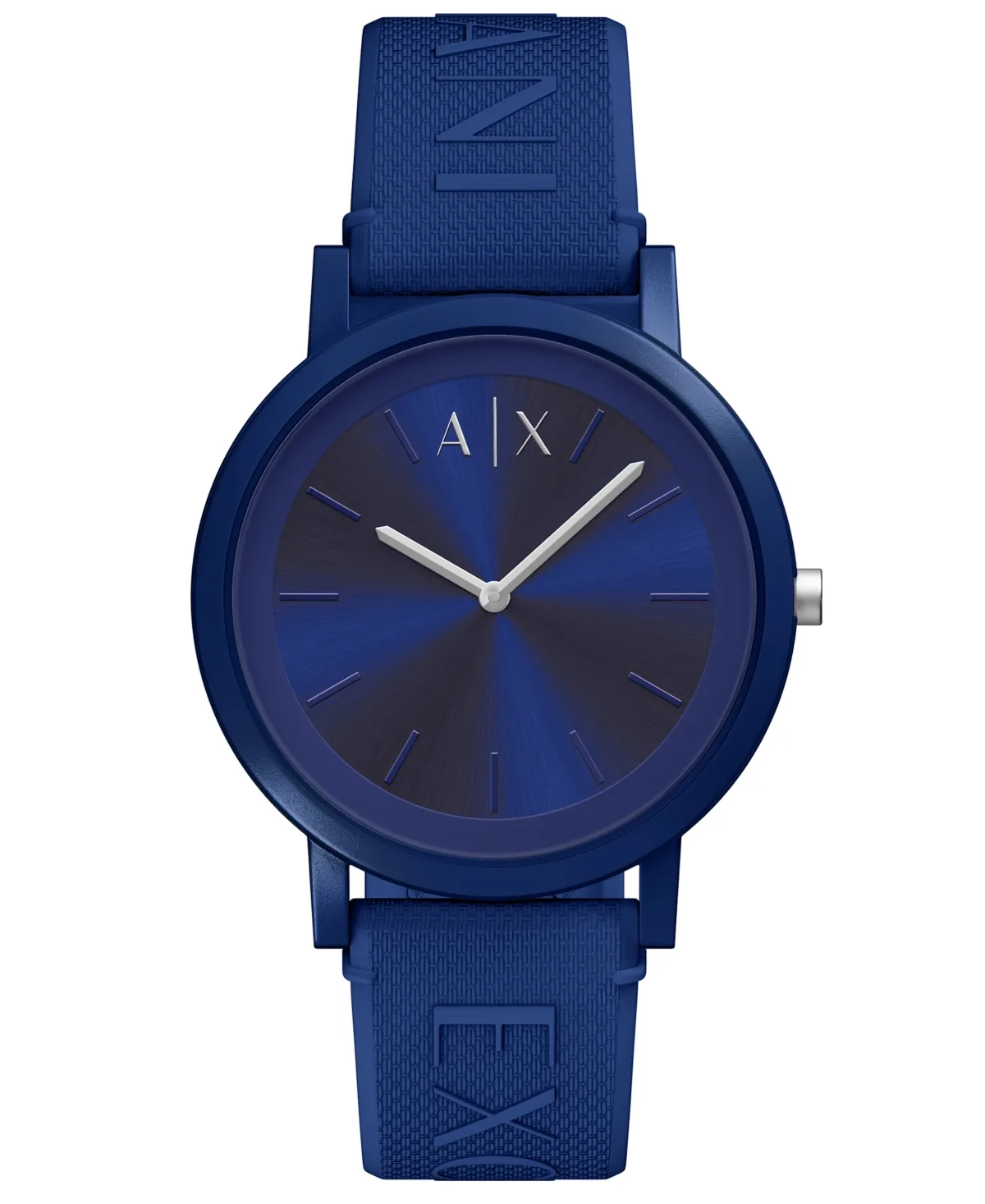 A - x Armani Exchange Quartz Two-Hand Silicone Watch 42mm by Armani