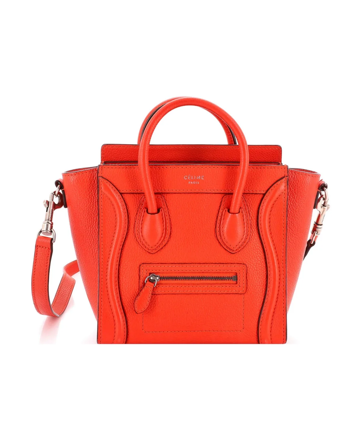 Pre-Owned Celine Nano Luggage Bag Grainy Leather by Celine