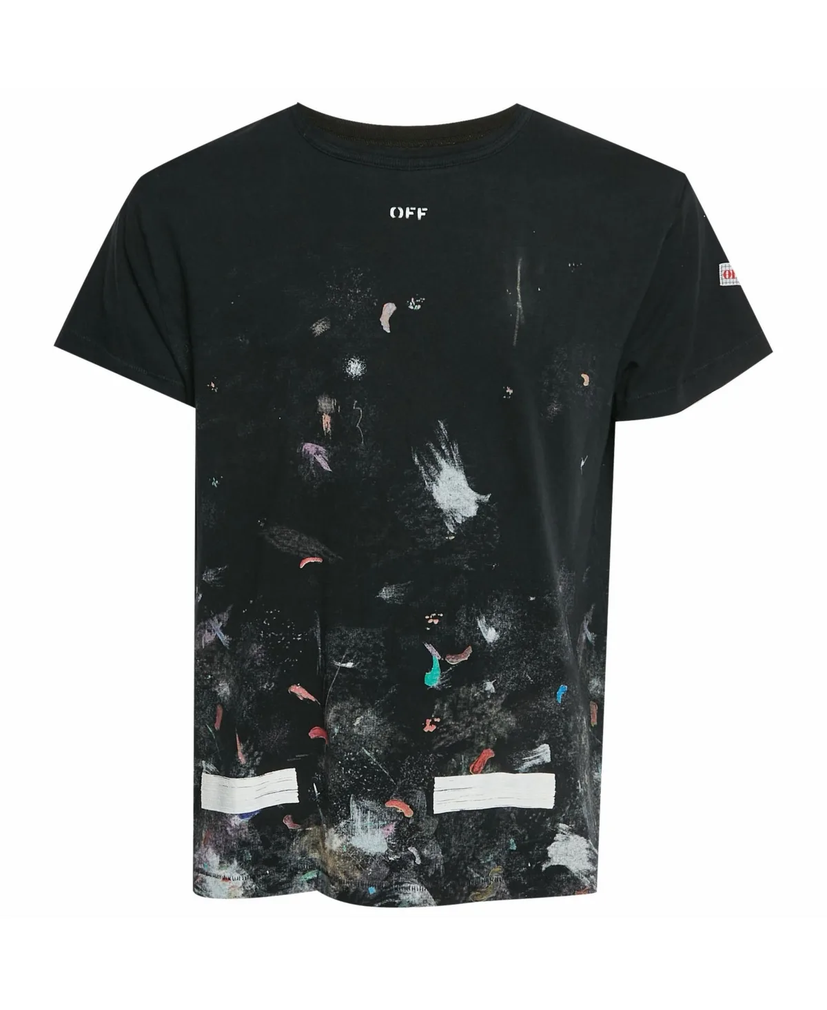 Pre-Owned Galaxy Brushed Paint Splatter T-Shirt by Off-White
