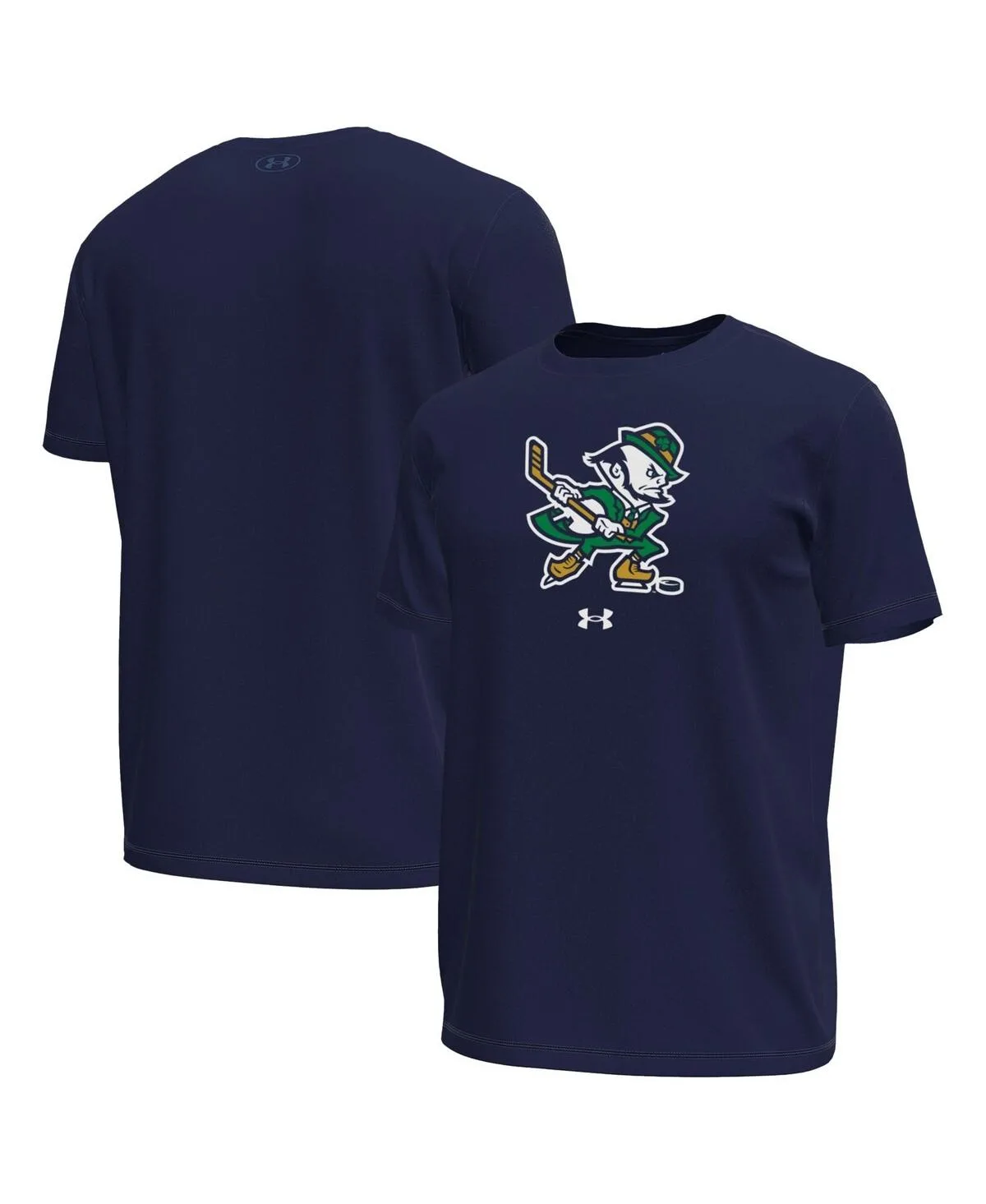 Notre Dame Fighting Irish Hockey Leprechaun Tech Stretch T-Shirt by Under Armour