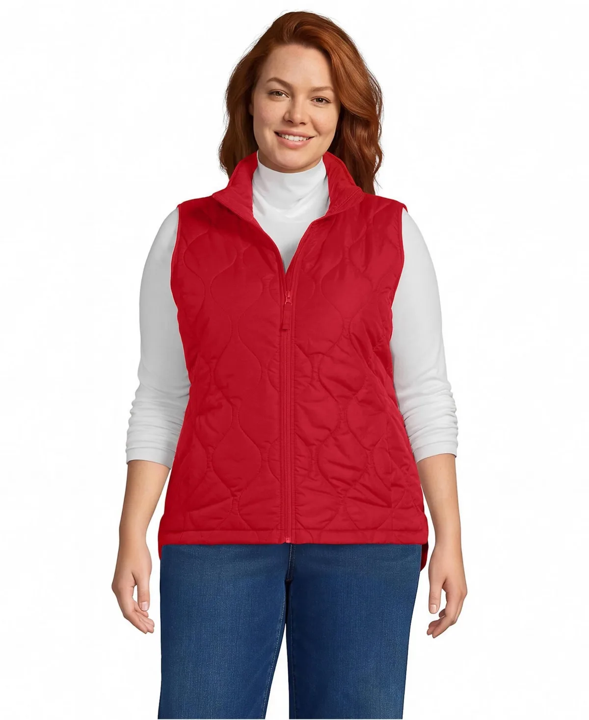 FeatherFree Onion Quilted Insulated Vest by Lands' End