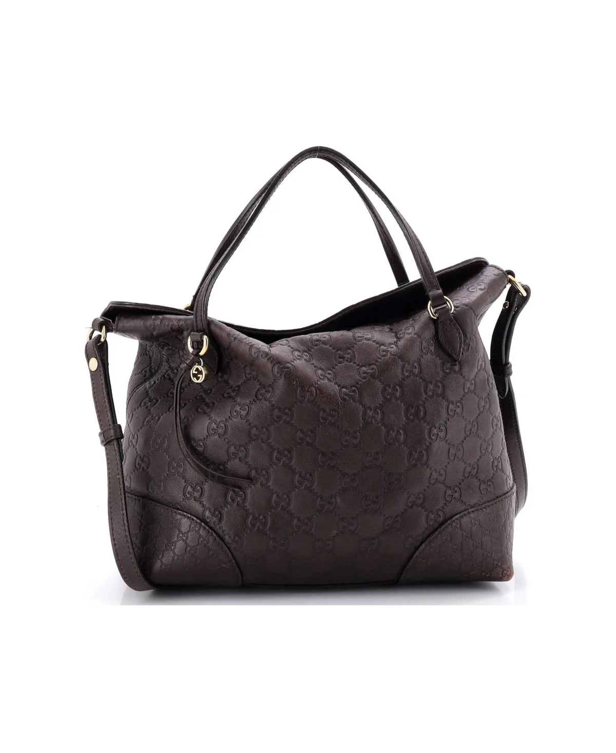 Pre-Owned Medium Bree Convertible Top Handle Bag Guccissima Leather by Gucci