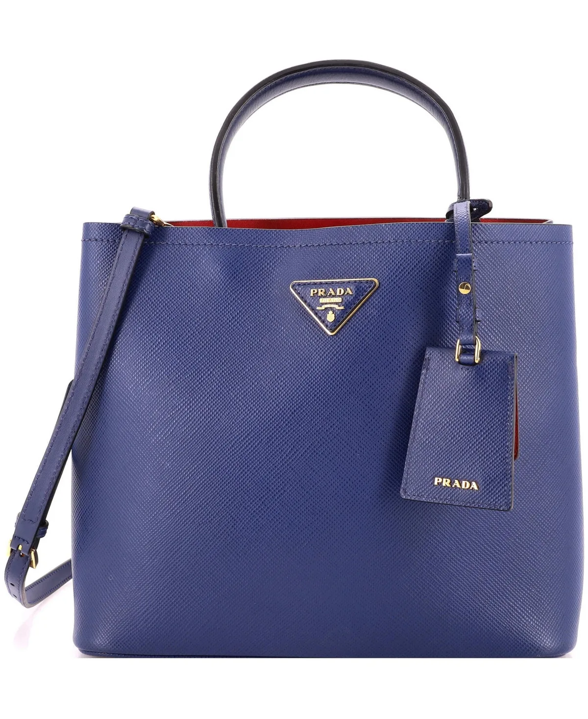Pre-Owned Large Panier Bucket Bag Saffiano Leather