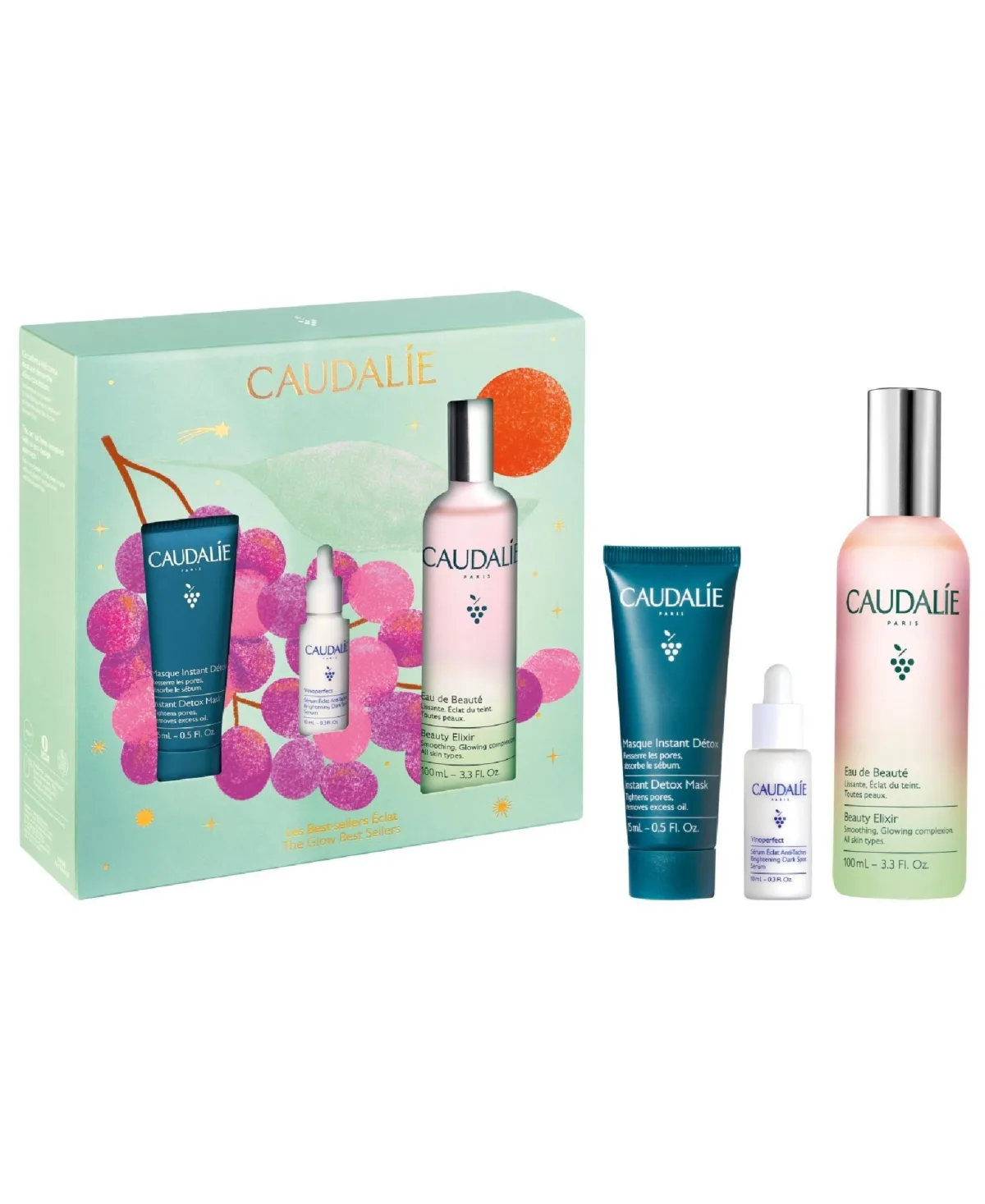 3-Piece the Glow Best Sellers Gift Set by Caudalie