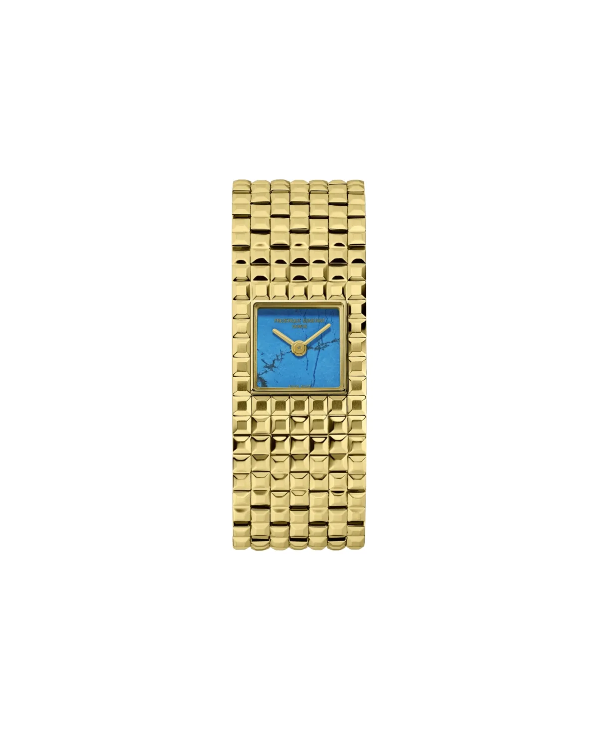 Swiss Quartz Turquoise-Dial Gold-Tone Stainless Steel Bracelet Watch 25.7mm by Frederique Constant