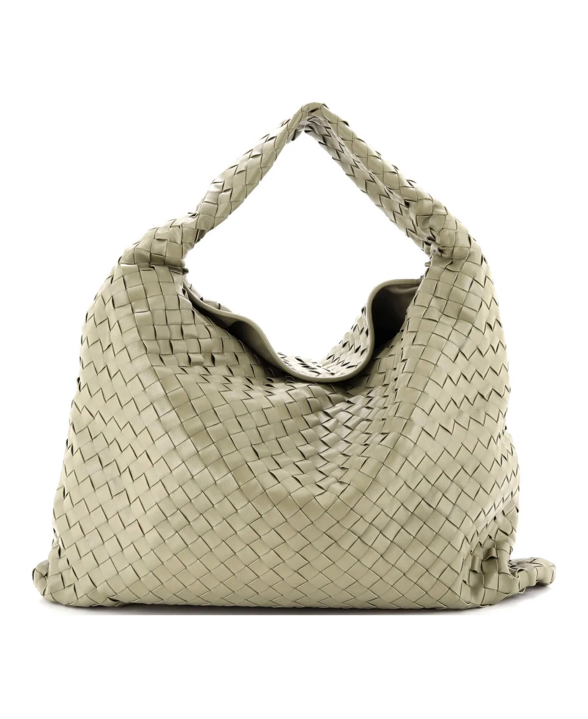 Pre-Owned Bottega Veneta Large Hop Hobo Intrecciato Leather by Bottega Veneta