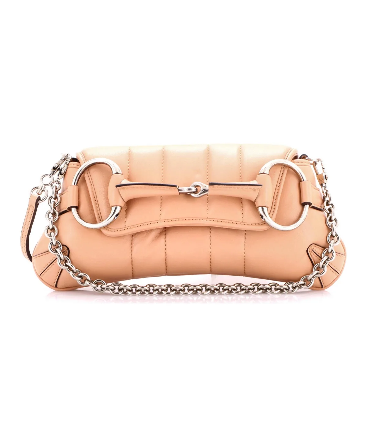 Pre-Owned Small Horsebit Chain Shoulder Bag Vertical Quilted Leather by Gucci