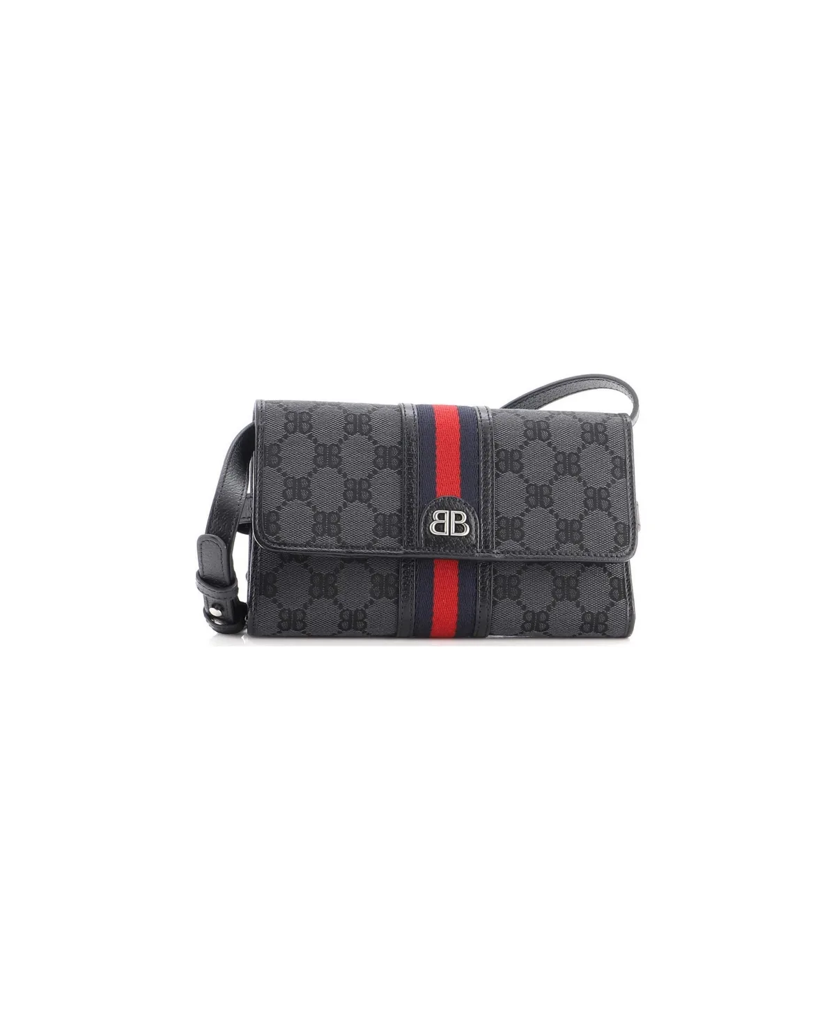 Pre-Owned Balenciaga x Gucci the Hacker Wallet on Strap Bb Canvas by Balenciaga