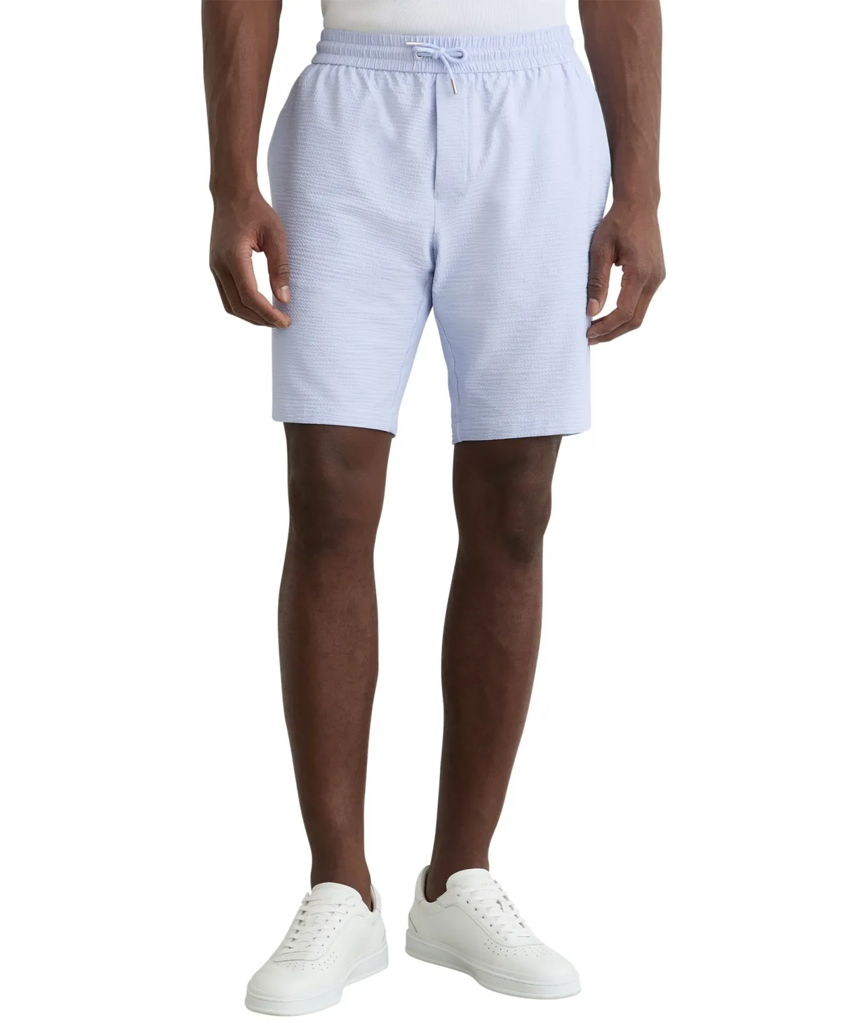 Ajay Drawstring Seersucker Shorts by Reiss