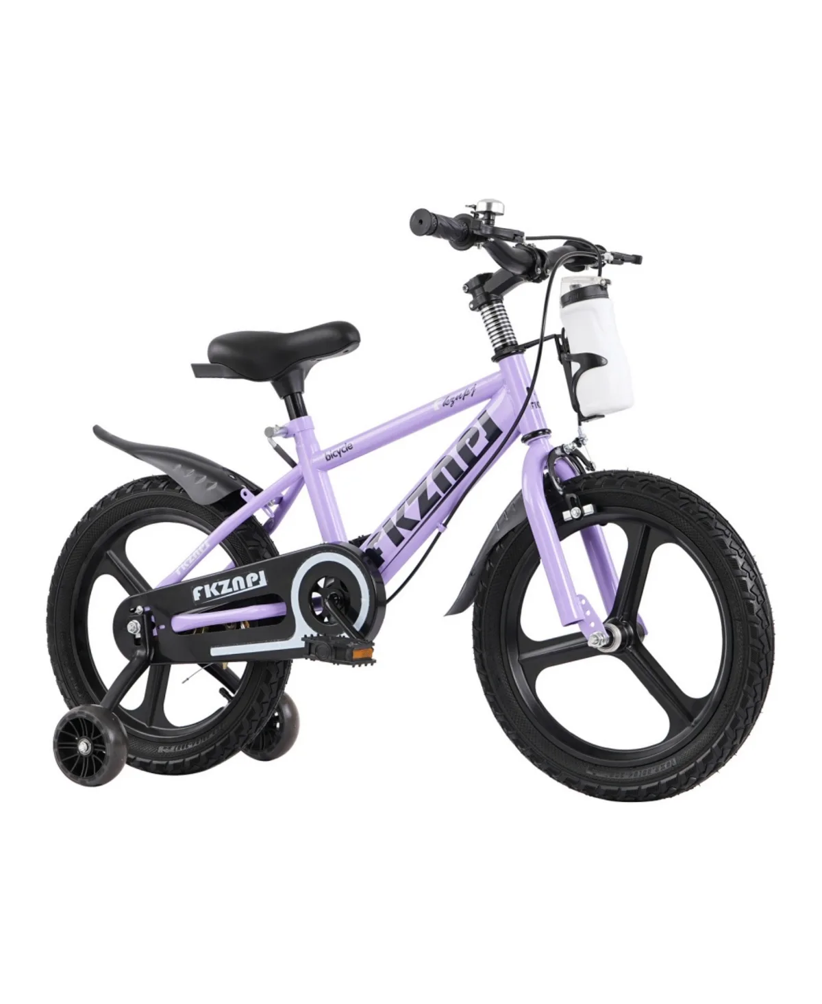 18-Inch Kids Bike with Light-Up Training Wheels and Adjustable Seat, Ages 3-9 by Echtpeak