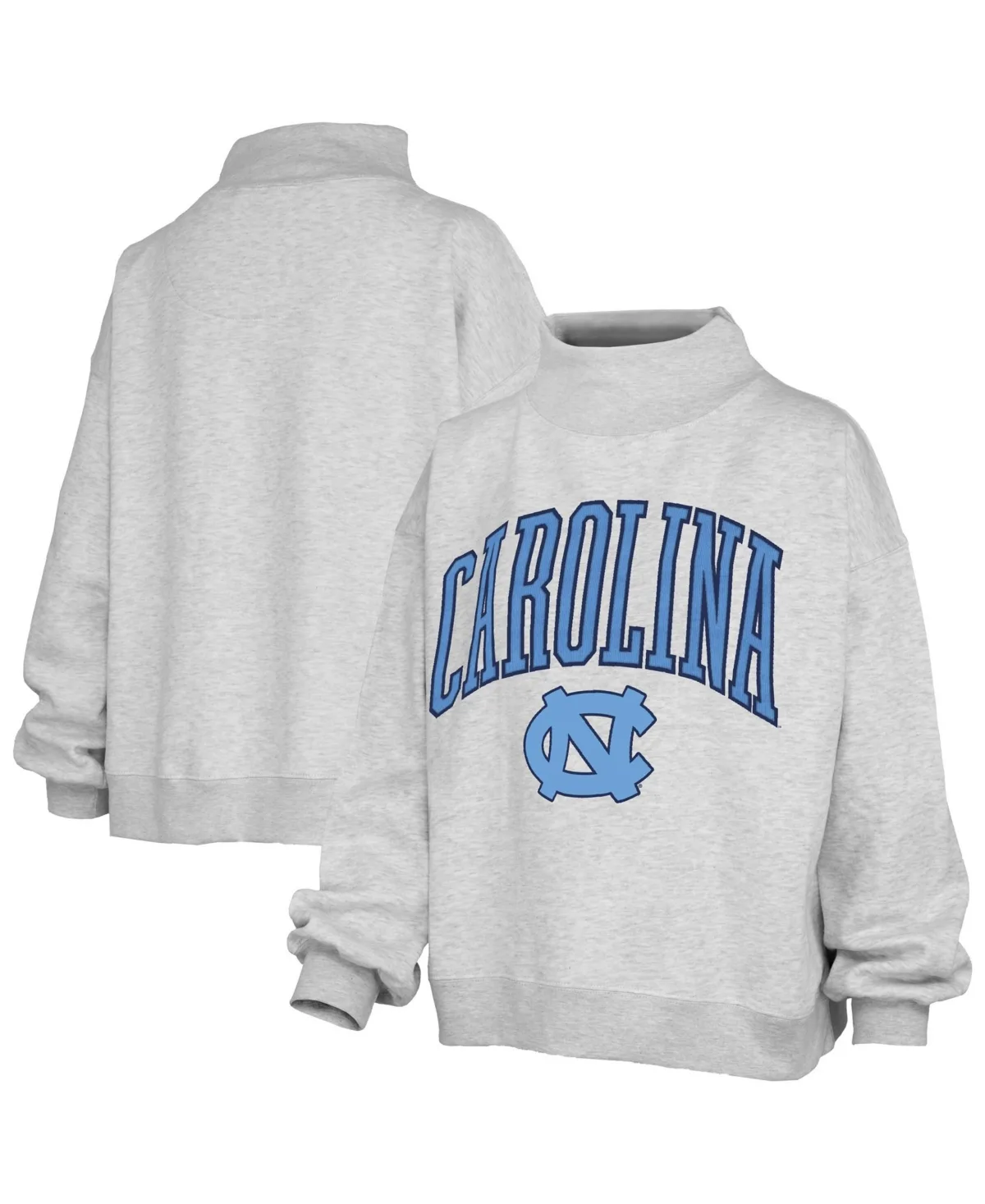 North Carolina Tar Heels Nelson Texture Lingo Oversized Mock Neck Sweatshirt by Pressbox