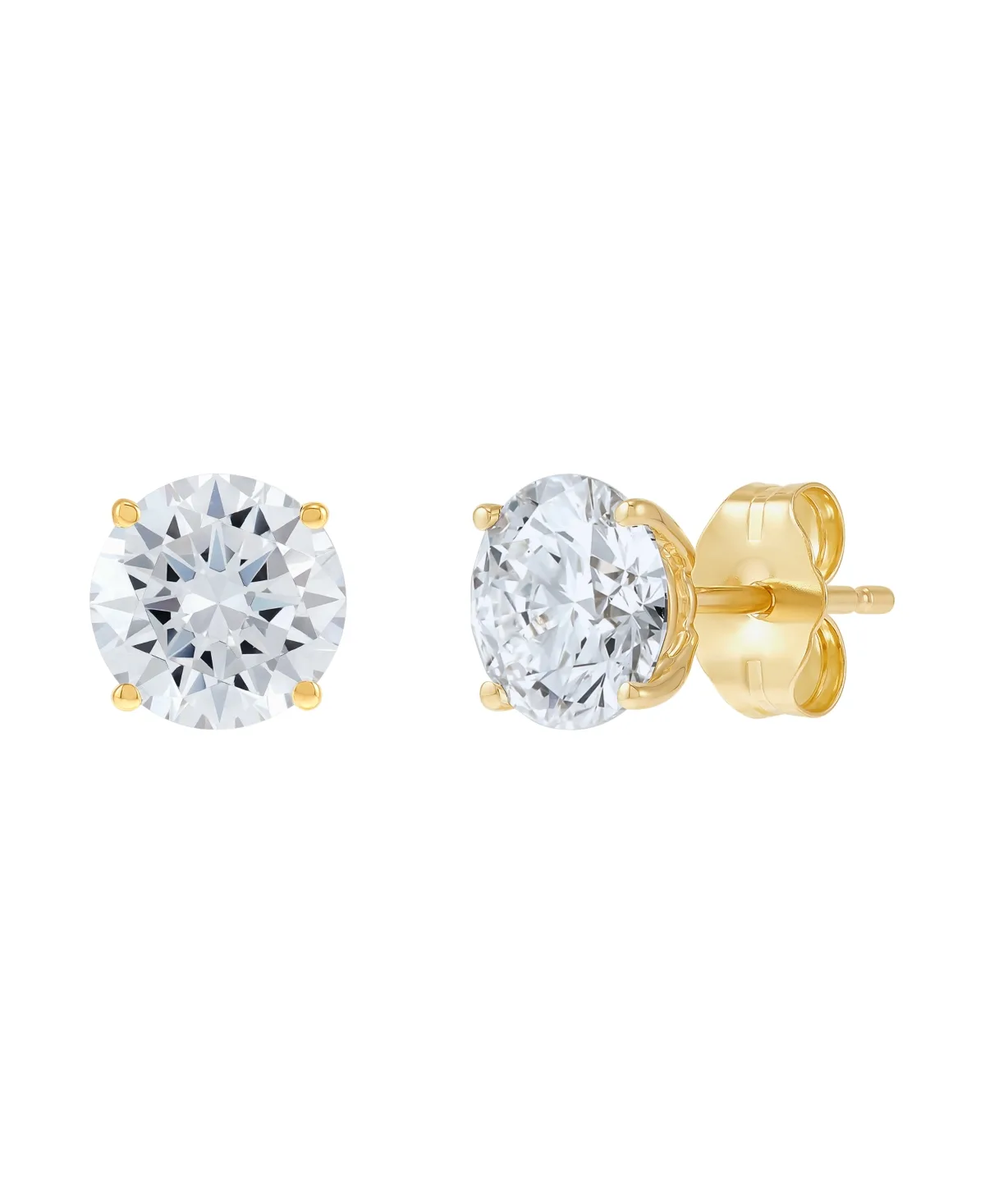 Lab-Grown Diamond Round Stud Earrings (2 ct. t.w.) in 14k Yellow Gold
