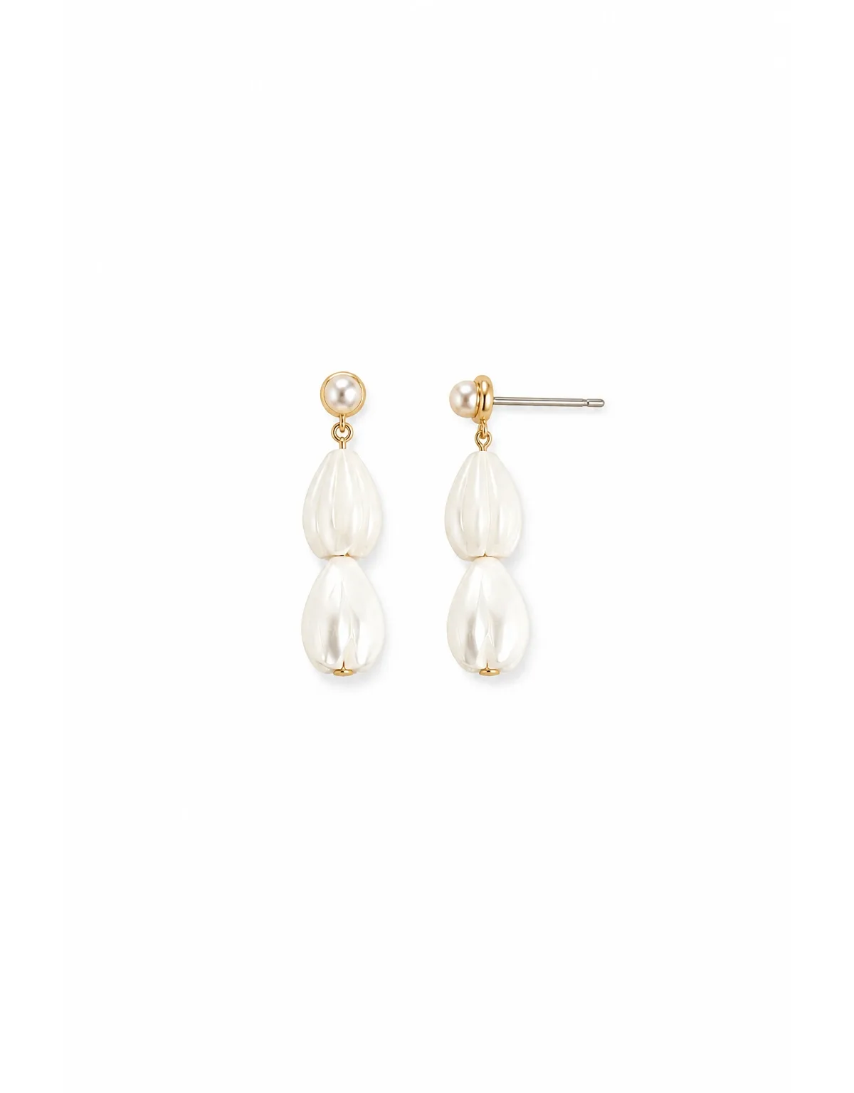 Mother of Pearl Stacked Drop Earrings