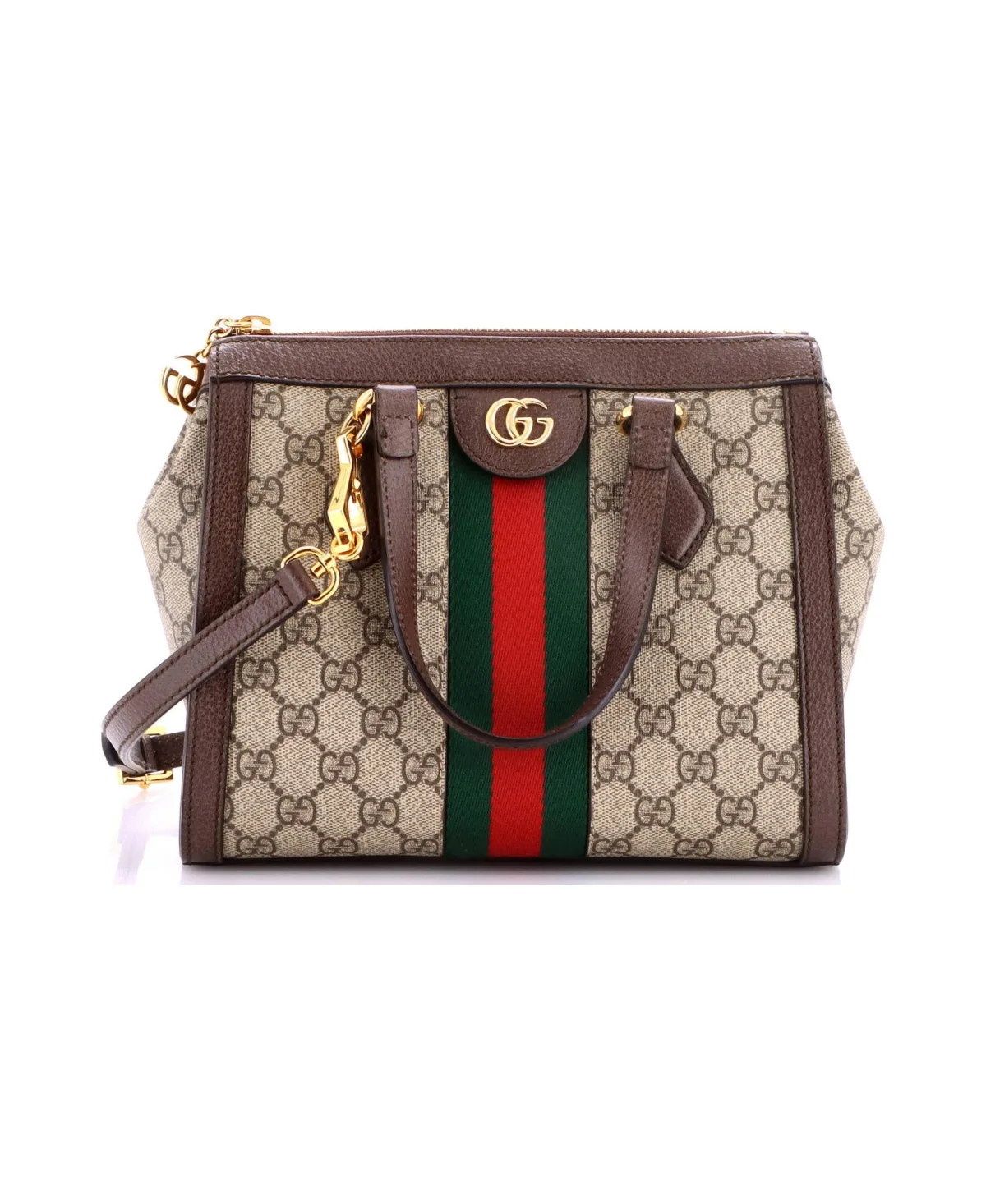 Pre-Owned Small Ophidia Top Handle Tote GG Coated Canvas