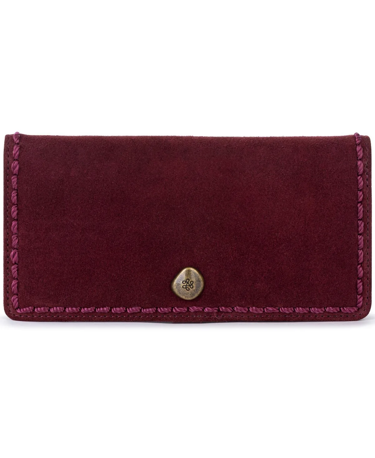 Mira Leather Bifold Wallet - Black Cherry Suede by The Sak