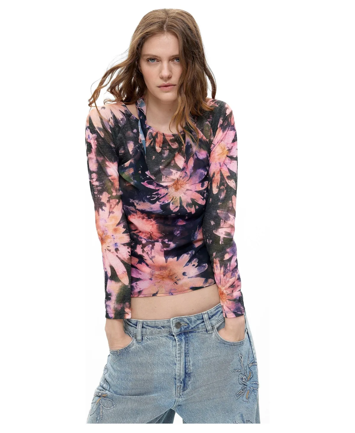 Printed Long-Sleeve Blouse by Desigual