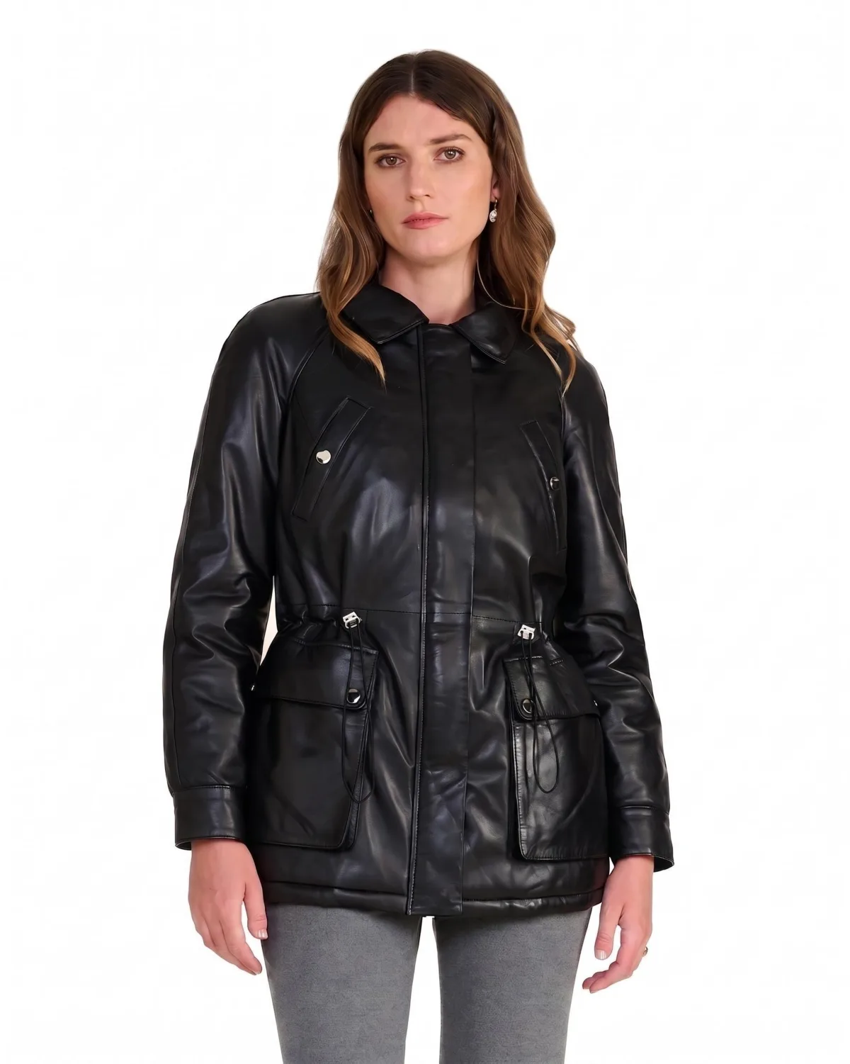 Sheridan Leather Utility Padded Jacket by Furniq UK