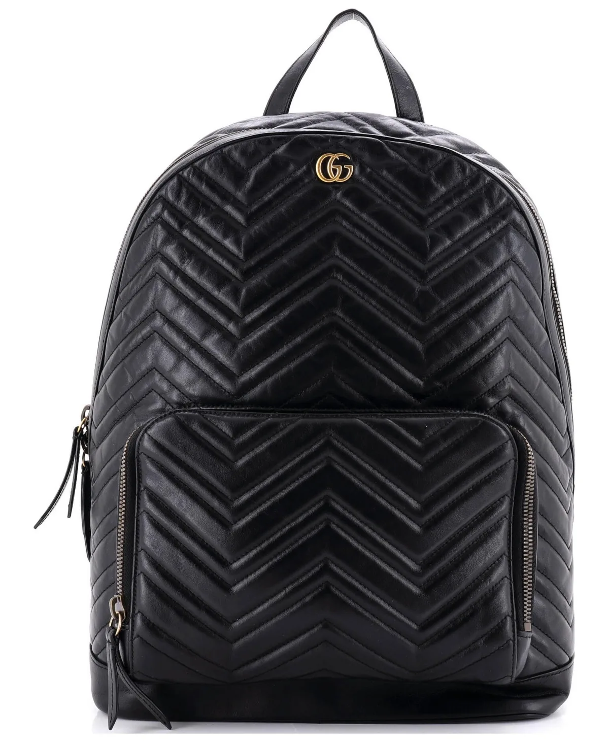 Pre-Owned Gucci Medium Gg Marmont Pocket Backpack Matelasse Leather by Gucci