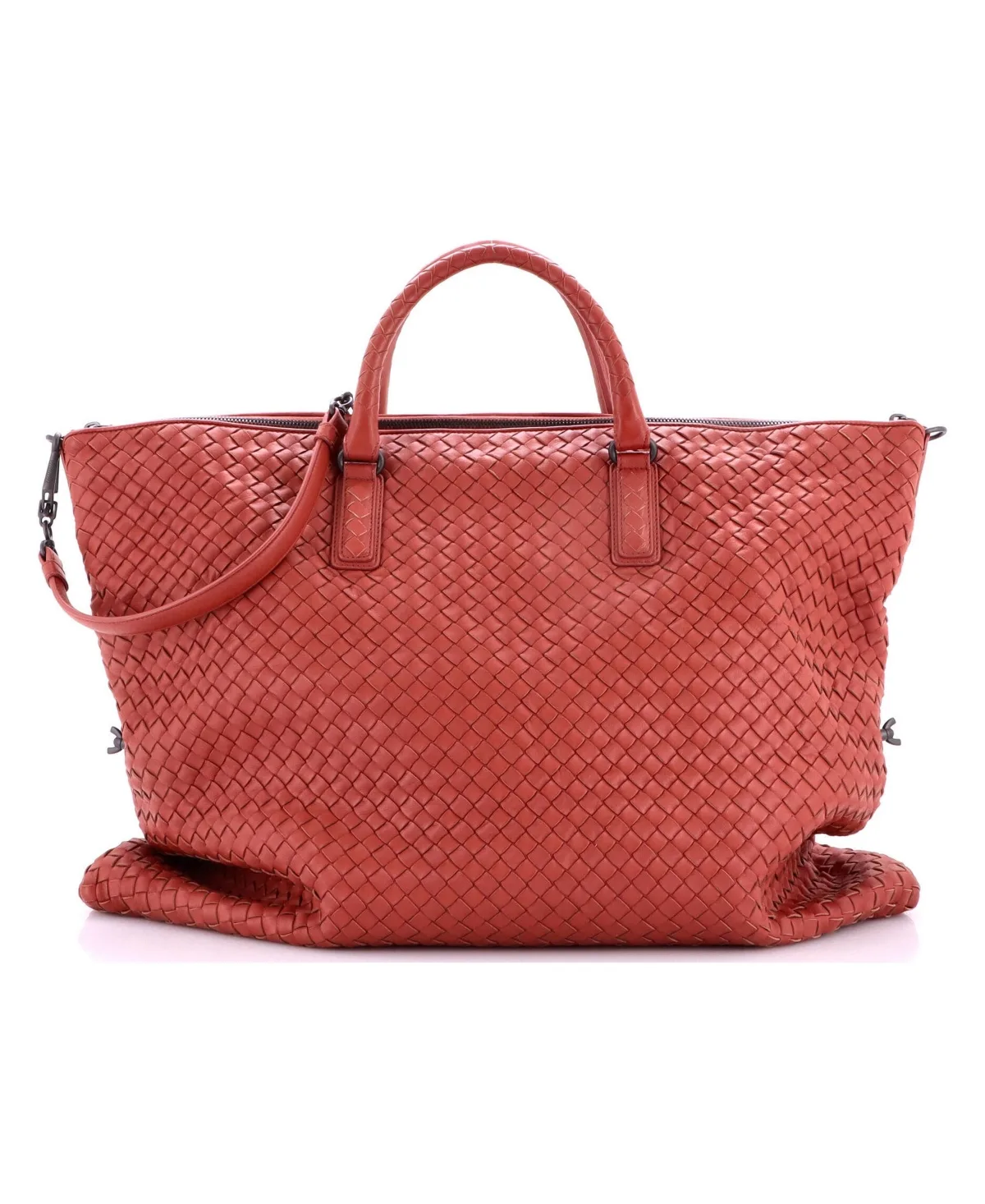 Pre-Owned Maxi Convertible Satchel Intrecciato Nappa by Bottega Veneta