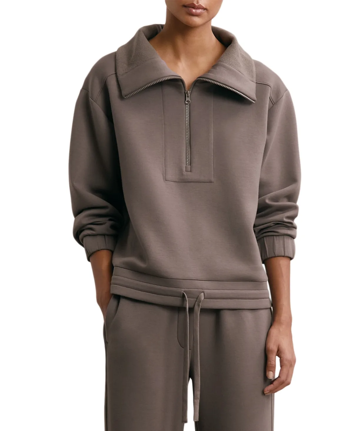 Laney Half-Zip Long-Sleeve Sweatshirt by Reiss