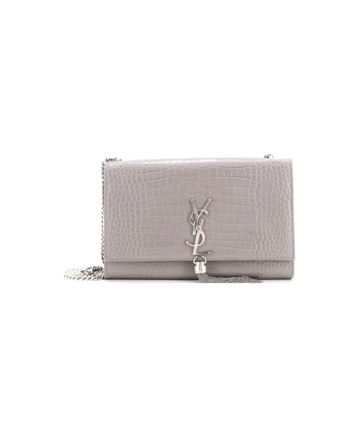 Pre-Owned Medium Classic Monogram Tassel Crossbody Bag Embossed Leather by Saint Laurent
