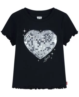 Disco Ball Graphic Cap Sleeve T Shirt by Levi's