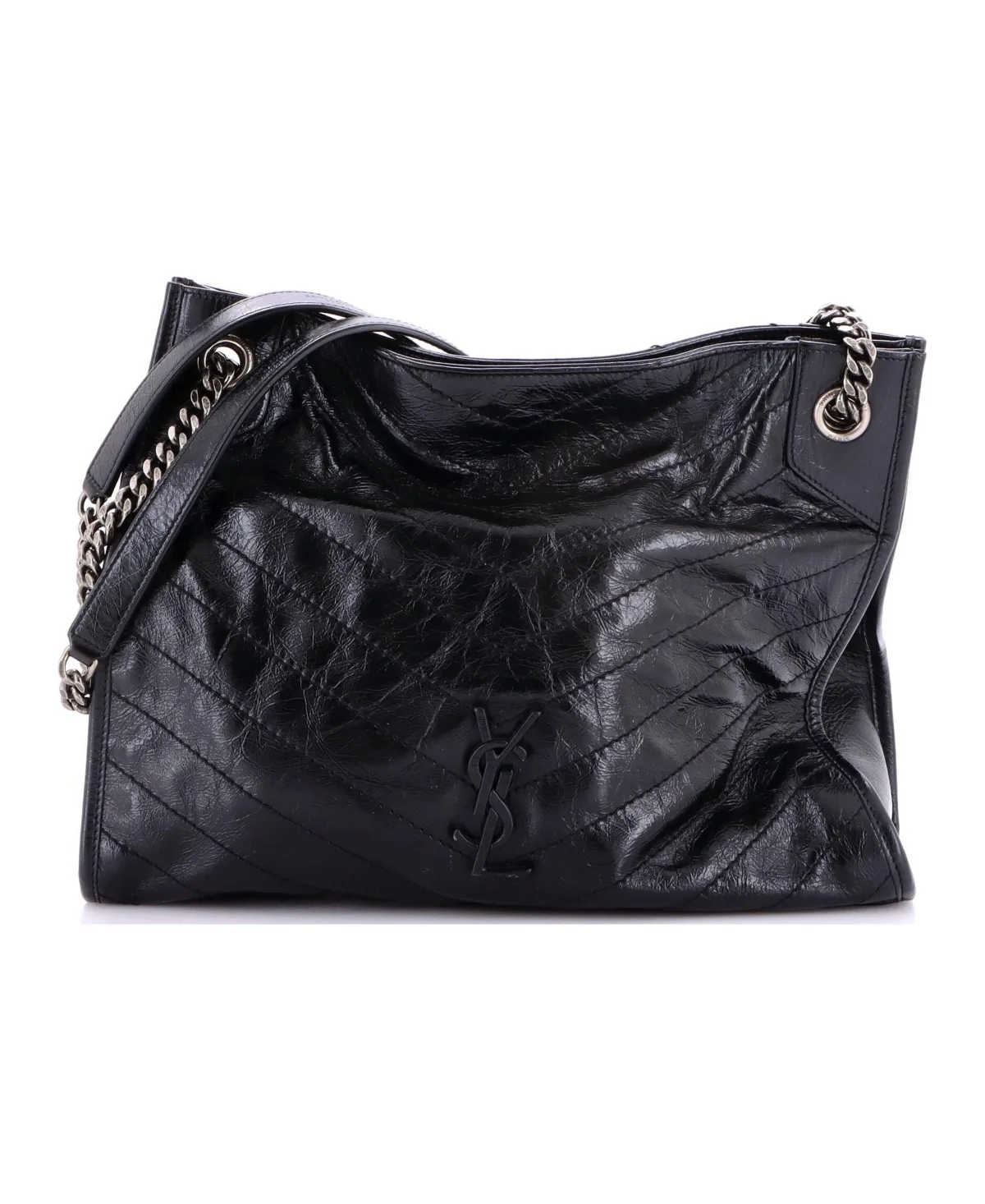 Pre-Owned Saint Laurent Medium Niki Shopping Tote Matelasse Chevron Leather
