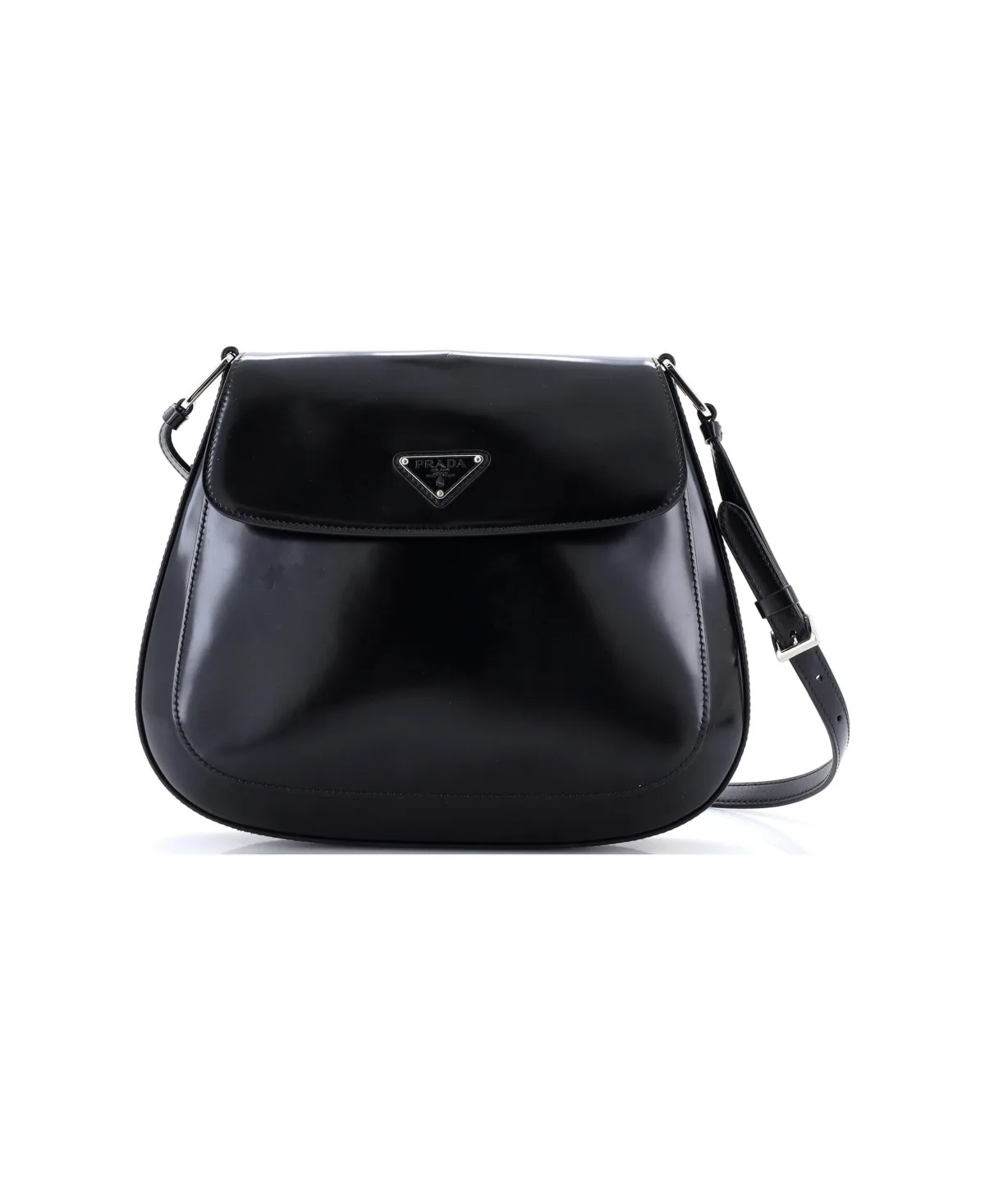 Pre-Owned Prada Large Cleo Flap Shoulder Bag Spazzolato Leather