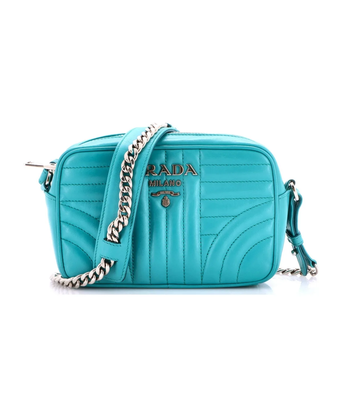 Pre-Owned Prada Mini Camera Bag Diagramme Quilted Leather by Prada