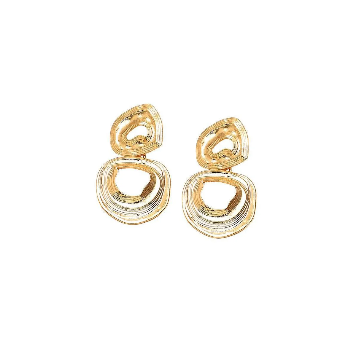 Gold-Tone Erosion Drop Earrings by Sohi