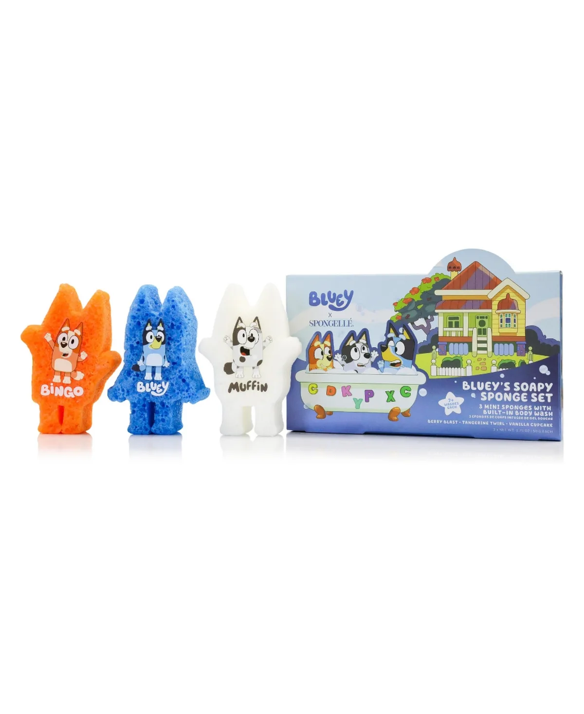 Bluey Soapy Sponge Gift Set - Bluey, Bingo, Muffin by Spongelle