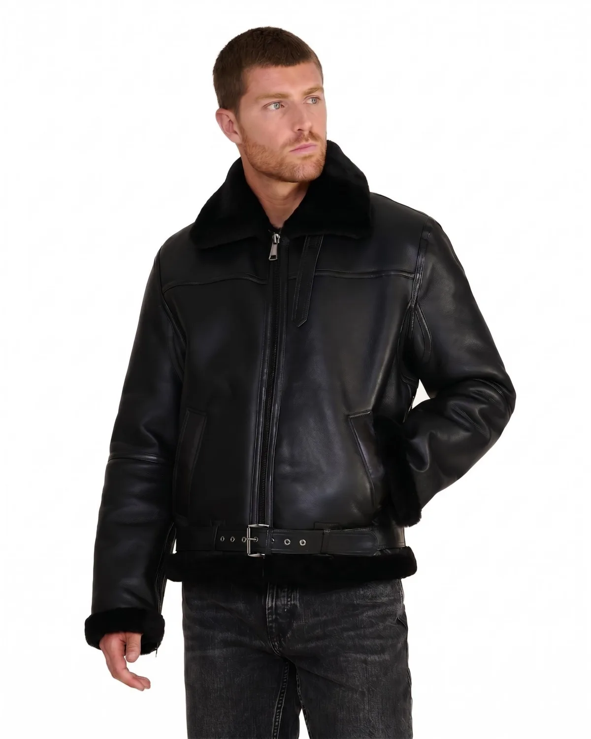 Callahan Leather Shearling Jacket