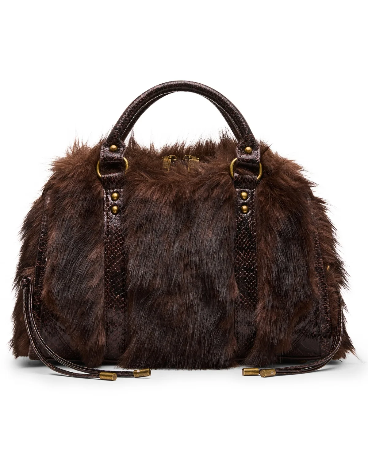 Briggs-F Faux Fur Crossbody Satchel by Steve Madden