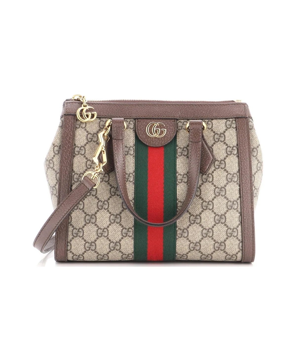 Pre-Owned Small Ophidia Top Handle Tote GG Coated Canvas