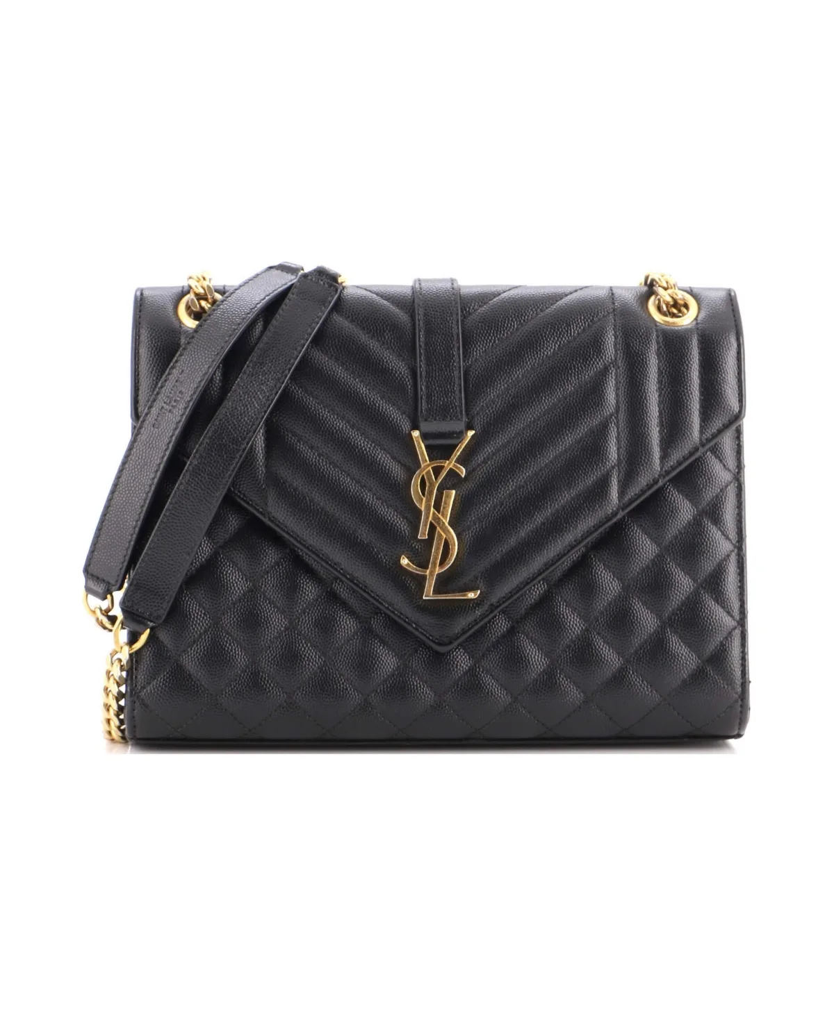Pre-Owned Saint Laurent Medium Classic Monogram Envelope Satchel Mixed Matelasse Leather by Saint Laurent