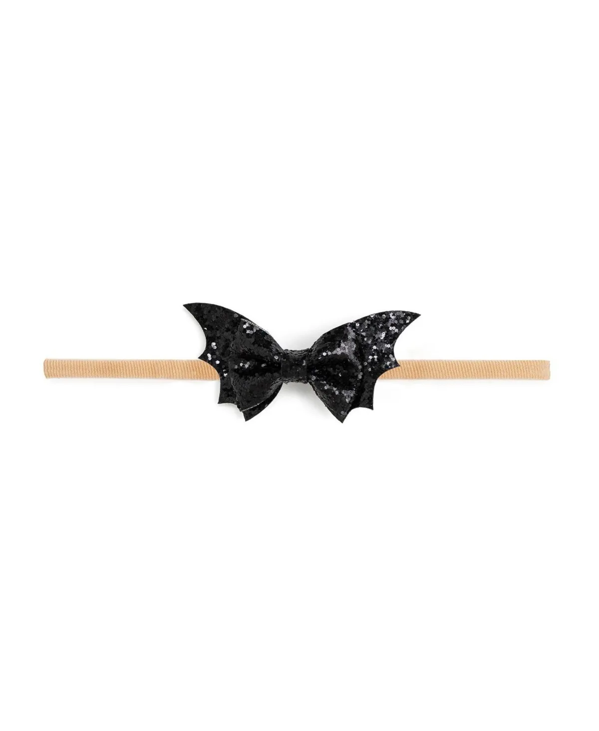 Glitter Bat Halloween Bow Baby Headband by Sweet Wink