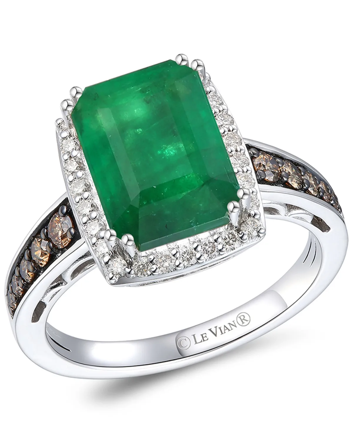 Emerald Ring (3 ct. t.w.) in 14k White Gold by Le Vian