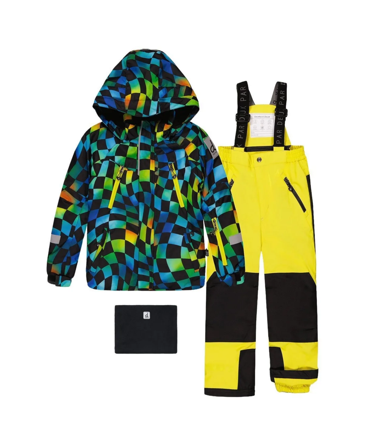 Two Piece Play Snowsuit Checkerboard with Pants by Deux Par Deux