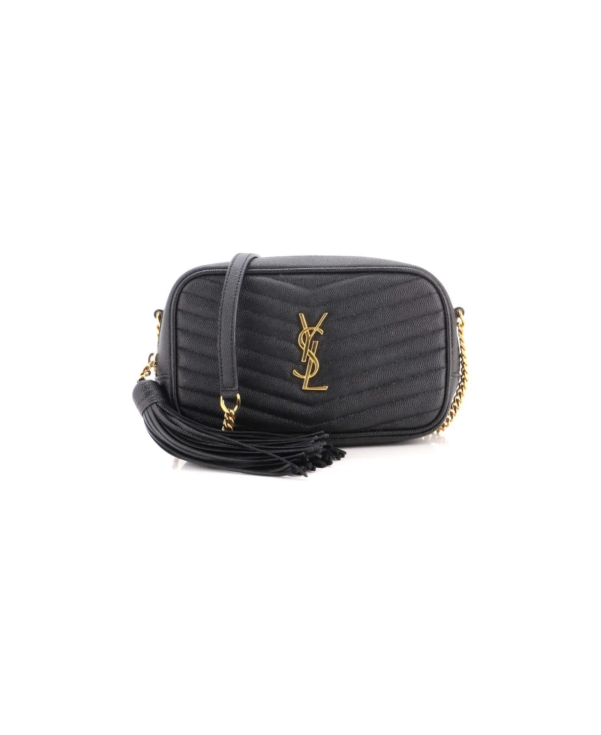 Pre-Owned Mini Lou Camera Bag Matelasse Chevron Leather by Saint Laurent