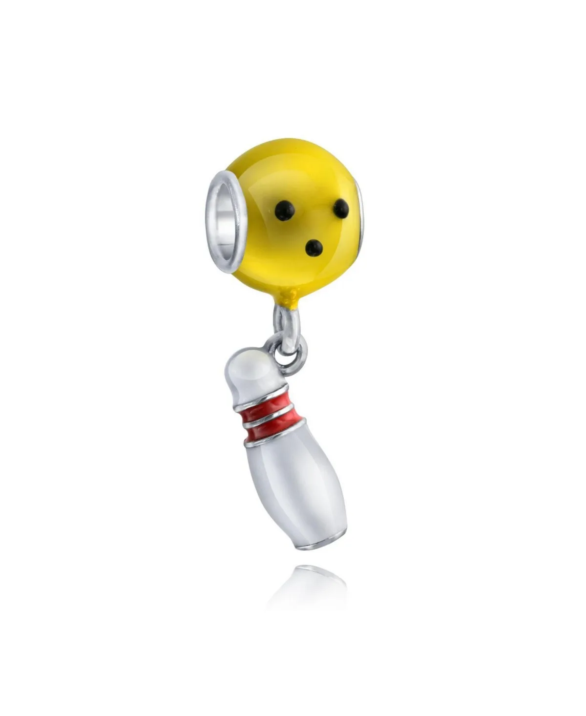 Bowling Pin and Ball Dangle Charm by Bling Jewelry