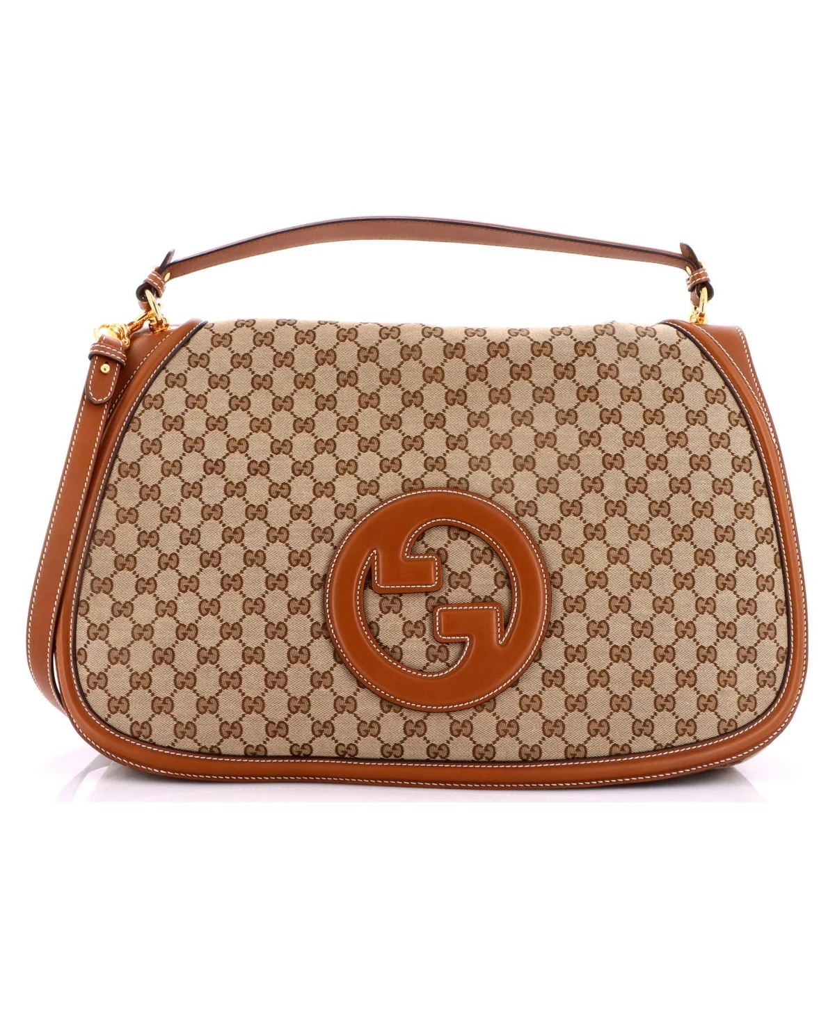 Pre-Owned Maxi Blondie NM Top Handle Bag GG Coated Canvas with Leather