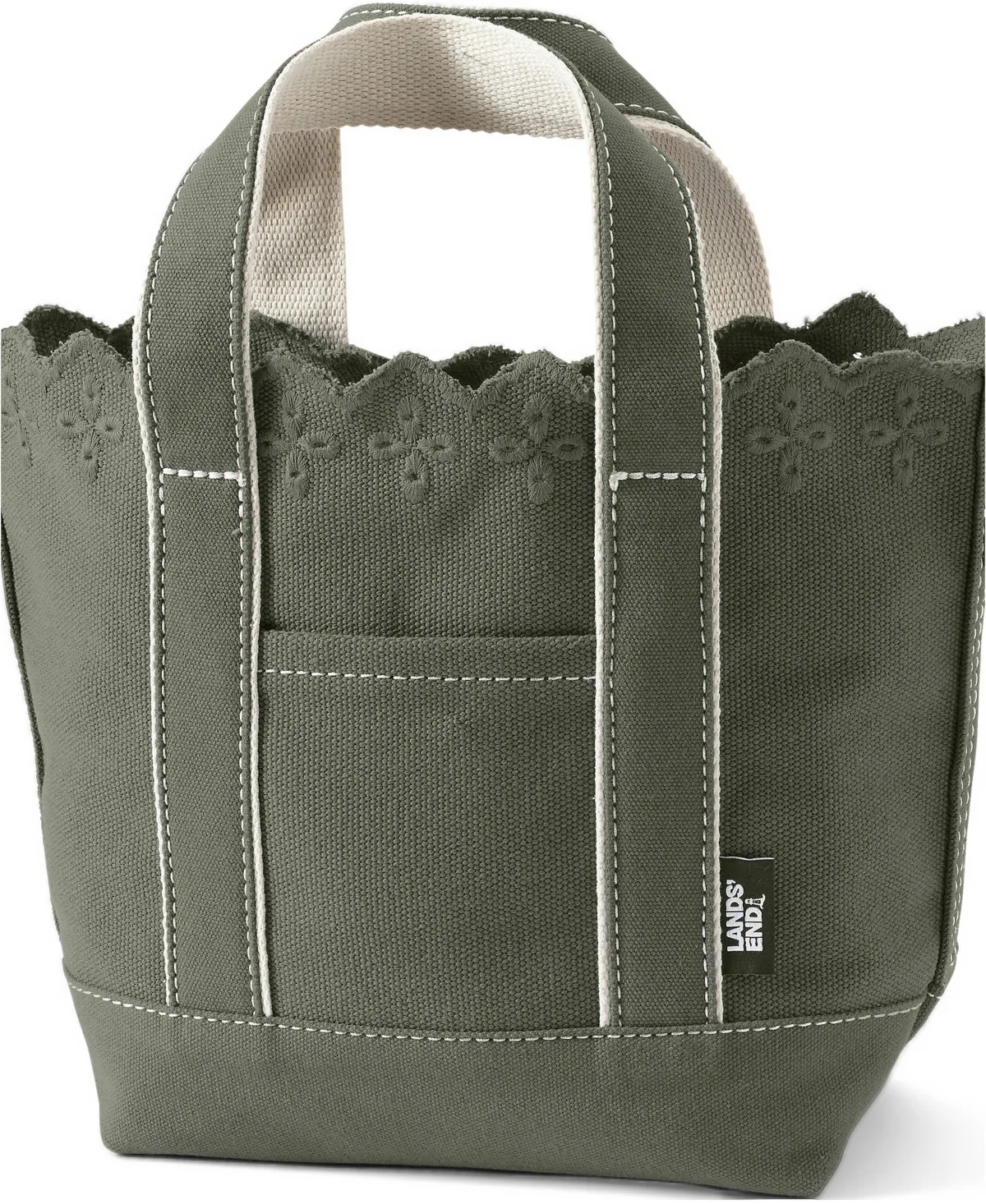 Small Eyelet Canvas Open Top Tote by Lands' End