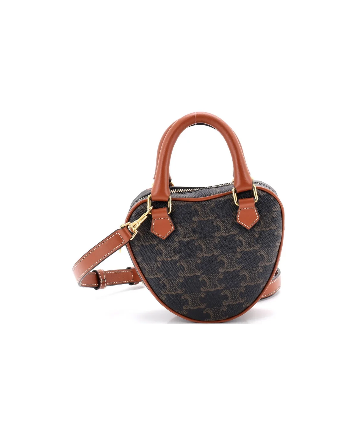 Pre-Owned Celine Medium Heart Bag Triomphe Coated Canvas by Celine