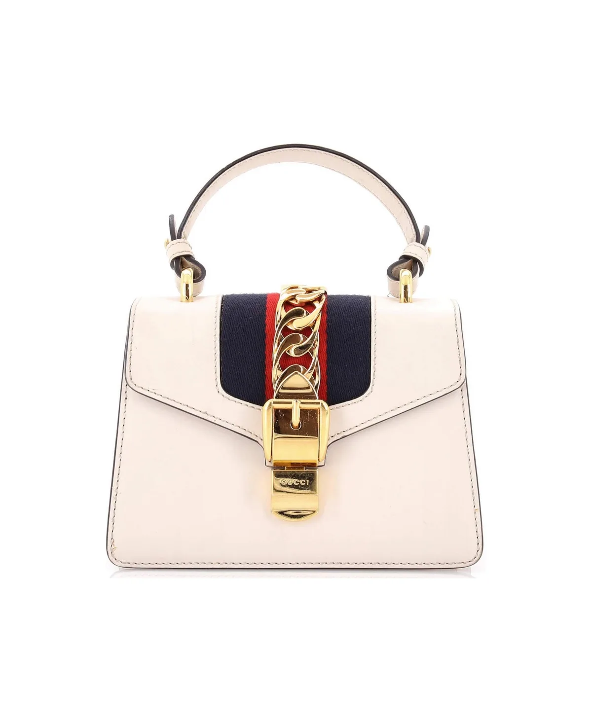 Pre-Owned Gucci Mini Sylvie Top Handle Bag Leather